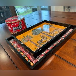 Ortigia Tin with 5 Glass plates - Ortigia Mosaico Red Tray - Ortigia Zagara Tray
